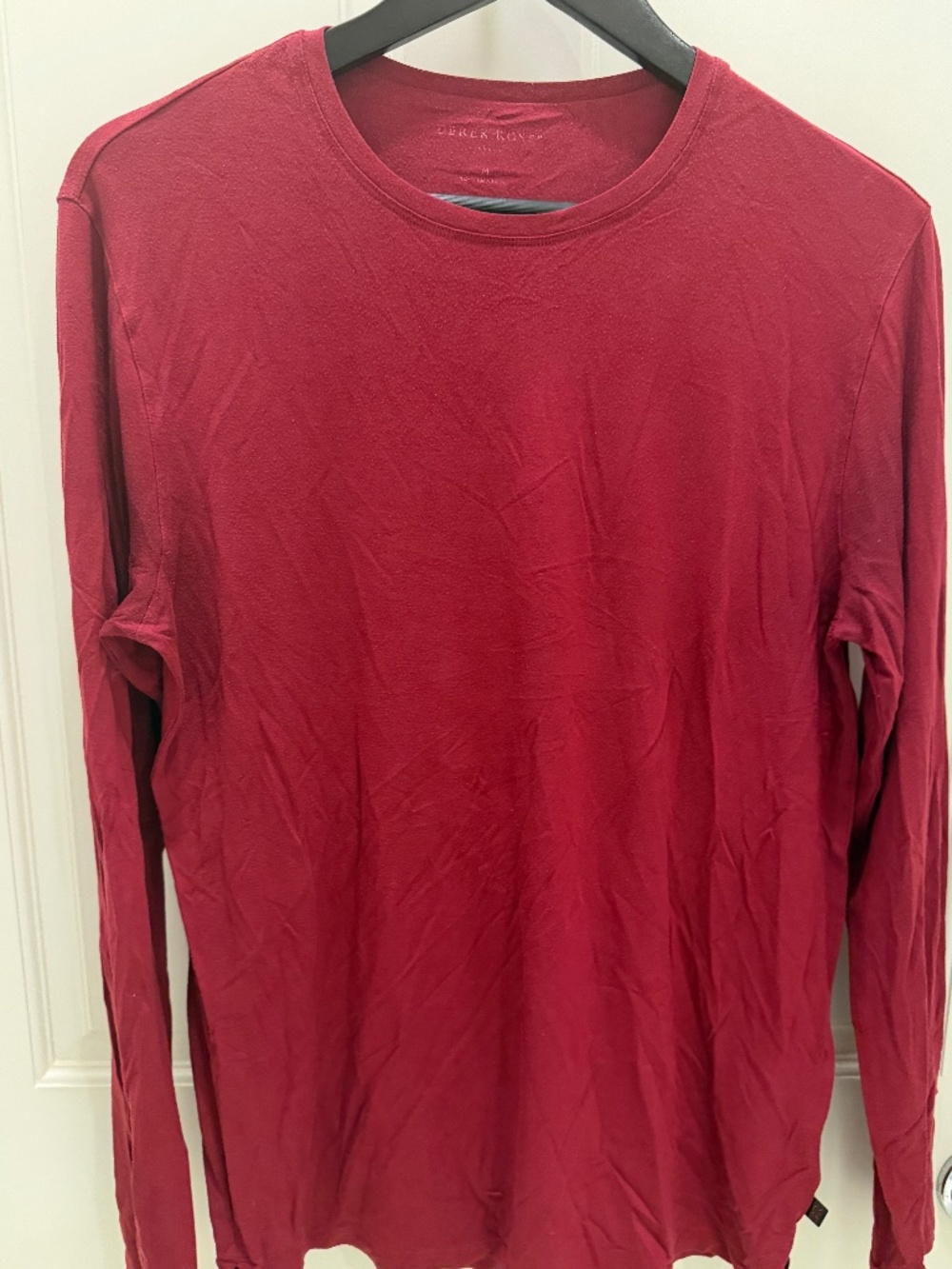 Derek Rose Basel Full Sleeve Red T-shirt Size Medium